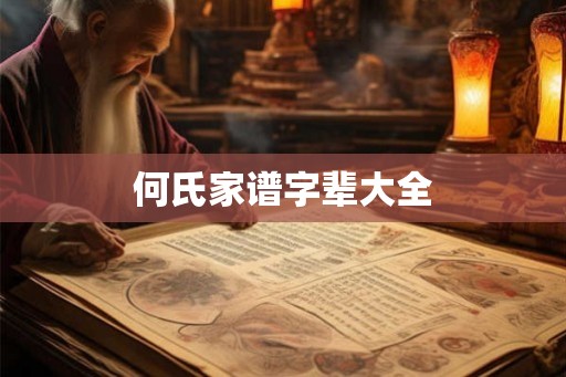 何氏家谱字辈大全