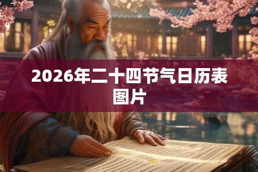 2026年二十四节气日历表图片