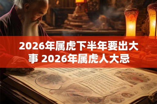 2026年属虎下半年要出大事 2026年属虎人大忌