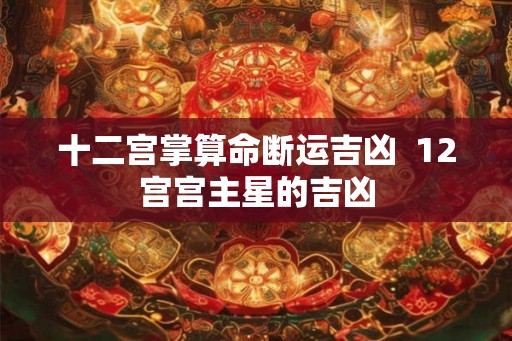 十二宫掌算命断运吉凶 12宫宫主星的吉凶 十二宫掌算命断运吉凶 12宫宫主星的吉凶