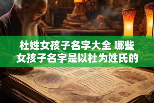 杜姓女孩子名字大全 哪些女孩子名字是以杜为姓氏的