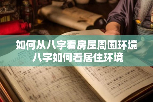 如何从八字看房屋周围环境 八字如何看居住环境