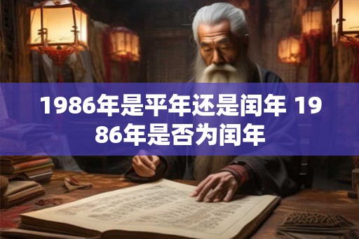 1986年是平年还是闰年 1986年是否为闰年