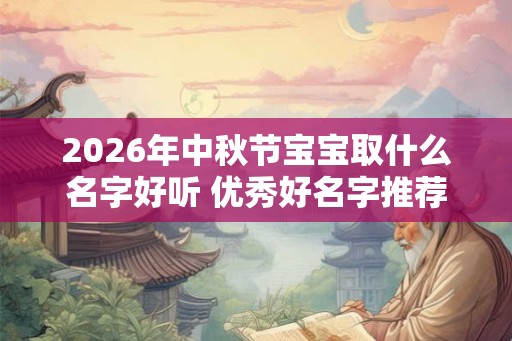 2026年中秋节宝宝取什么名字好听 优秀好名字推荐