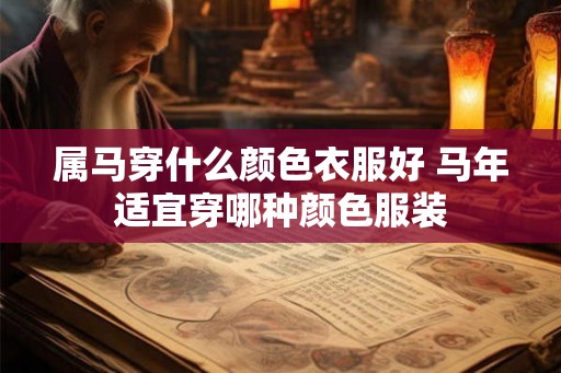 属马穿什么颜色衣服好 马年适宜穿哪种颜色服装