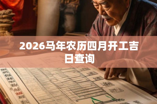 2026马年农历四月开工吉日查询