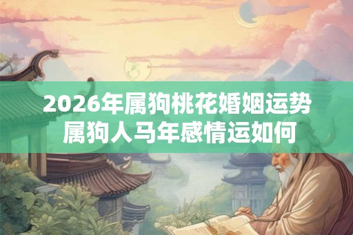 2026年属狗桃花婚姻运势 属狗人马年感情运如何