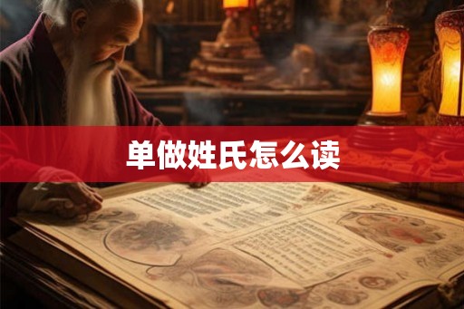 单做姓氏怎么读