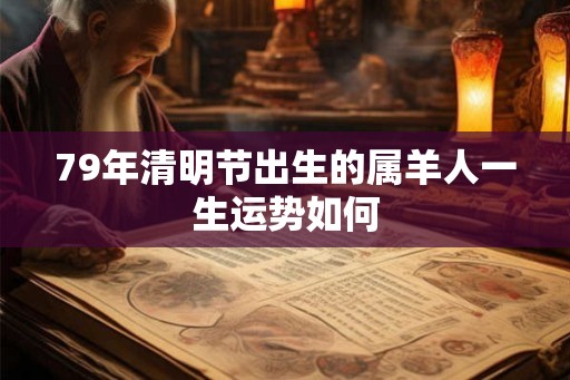79年清明节出生的属羊人一生运势如何