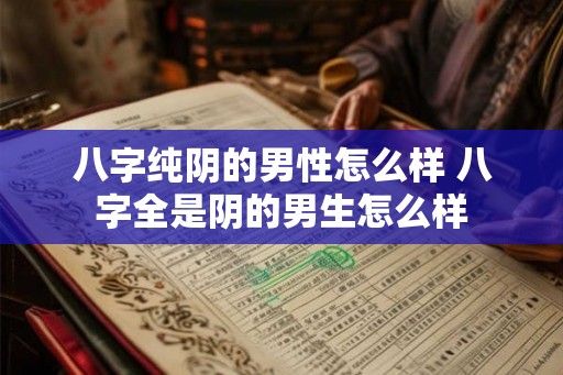 八字纯阴的男性怎么样 八字全是阴的男生怎么样