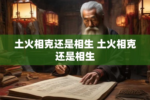 土火相克还是相生 土火相克还是相生 土火相克还是相生 土火相克还是相生