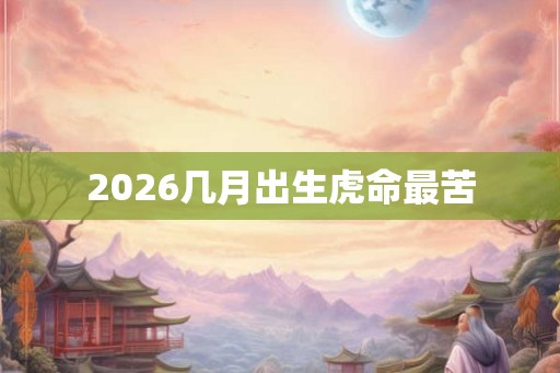 2026几月出生虎命最苦