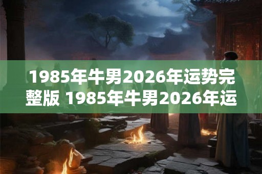 1985年牛男2026年运势完整版 1985年牛男2026年运势怎么样