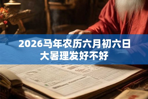 2026马年农历六月初六日大暑理发好不好