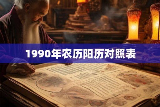 1990年农历阳历对照表