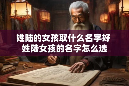姓陆的女孩取什么名字好 姓陆女孩的名字怎么选