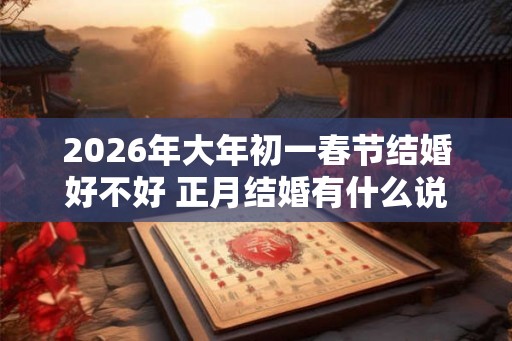 2026年大年初一春节结婚好不好 正月结婚有什么说法 2026年大年初一春节结婚好不好 正月结婚有什么说法