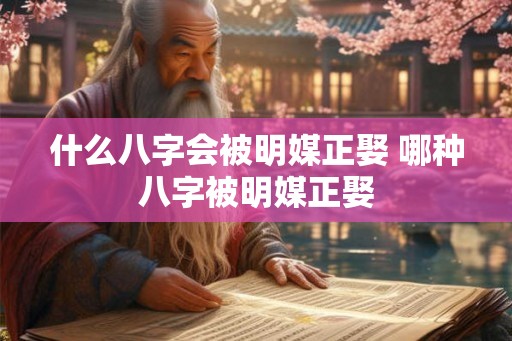什么八字会被明媒正娶 哪种八字被明媒正娶