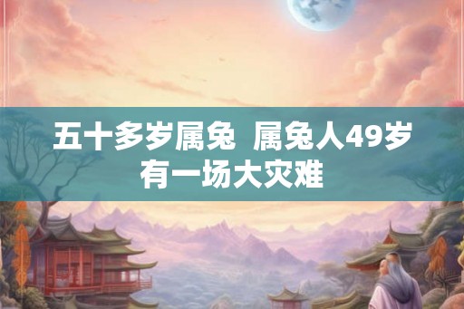 五十多岁属兔 属兔人49岁有一场大灾难 五十多岁属兔 属兔人49岁有一场大灾难