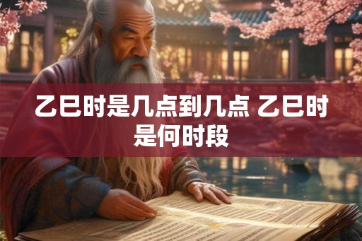 乙巳时是几点到几点 乙巳时是何时段