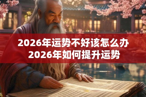 2026年运势不好该怎么办 2026年如何提升运势