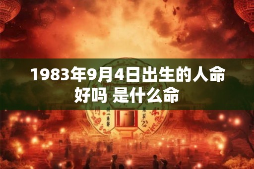 1983年9月4日出生的人命好吗 是什么命