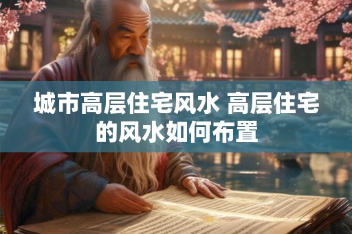 城市高层住宅风水 高层住宅的风水如何布置
