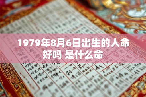 1979年8月6日出生的人命好吗 是什么命