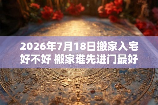 2026年7月18日搬家入宅好不好 搬家谁先进门最好