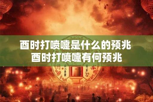 酉时打喷嚏是什么的预兆 酉时打喷嚏有何预兆 酉时打喷嚏是什么的预兆 酉时打喷嚏有何预兆