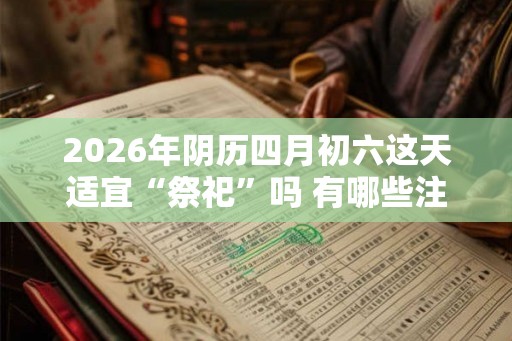 2026年阴历四月初六这天适宜“祭祀”吗 有哪些注意事项