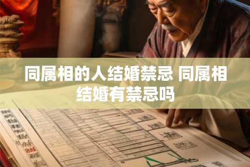 同属相的人结婚禁忌 同属相结婚有禁忌吗
