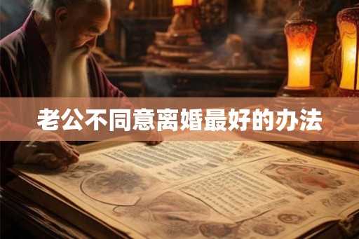 老公不同意离婚最好的办法