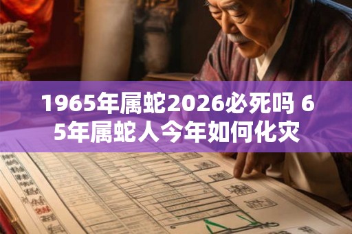 1965年属蛇2026必死吗 65年属蛇人今年如何化灾