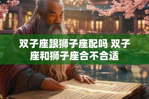 双子座跟狮子座配吗 双子座和狮子座合不合适
