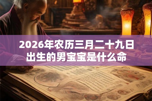 2026年农历三月二十九日出生的男宝宝是什么命