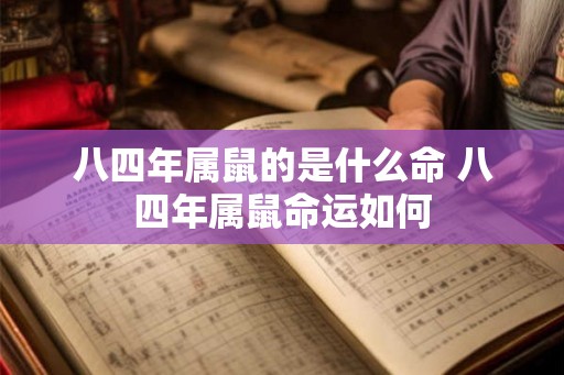 八四年属鼠的是什么命 八四年属鼠命运如何