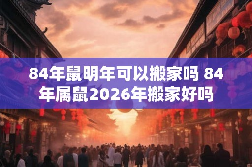 84年鼠明年可以搬家吗 84年属鼠2026年搬家好吗