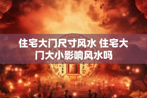 住宅大门尺寸风水 住宅大门大小影响风水吗