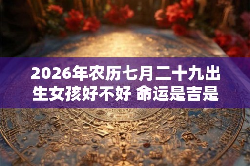 2026年农历七月二十九出生女孩好不好 命运是吉是凶
