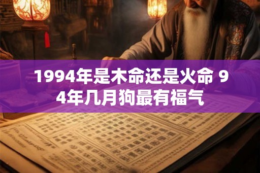 1994年是木命还是火命 94年几月狗最有福气
