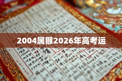 2004属猴2026年高考运