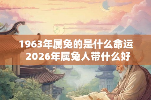 1963年属兔的是什么命运  2026年属兔人带什么好