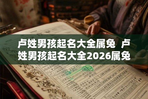 卢姓男孩起名大全属兔  卢姓男孩起名大全2026属兔