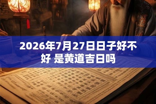 2026年7月27日日子好不好 是黄道吉日吗
