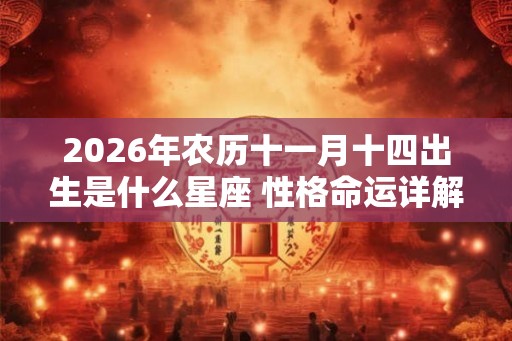 2026年农历十一月十四出生是什么星座 性格命运详解
