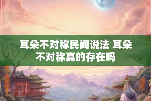 耳朵不对称民间说法 耳朵不对称真的存在吗