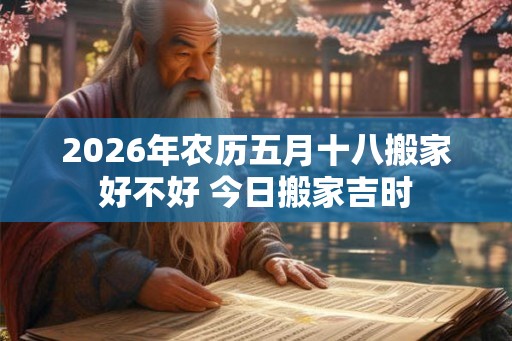 2026年农历五月十八搬家好不好 今日搬家吉时