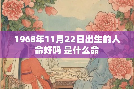 1968年11月22日出生的人命好吗 是什么命