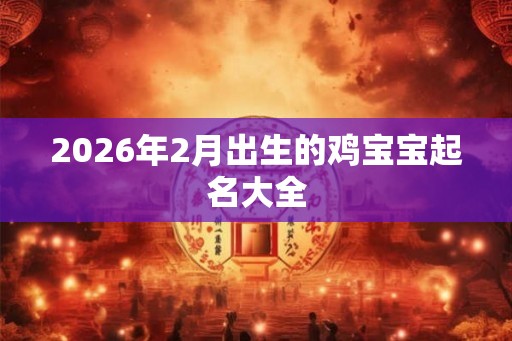 2026年2月出生的鸡宝宝起名大全